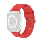Business B-stijl siliconen horlogebandje voor Apple Watch Series 6 & SE & 5 & 4 44 mm / 3 & 2 & 1 42 mm (rood)