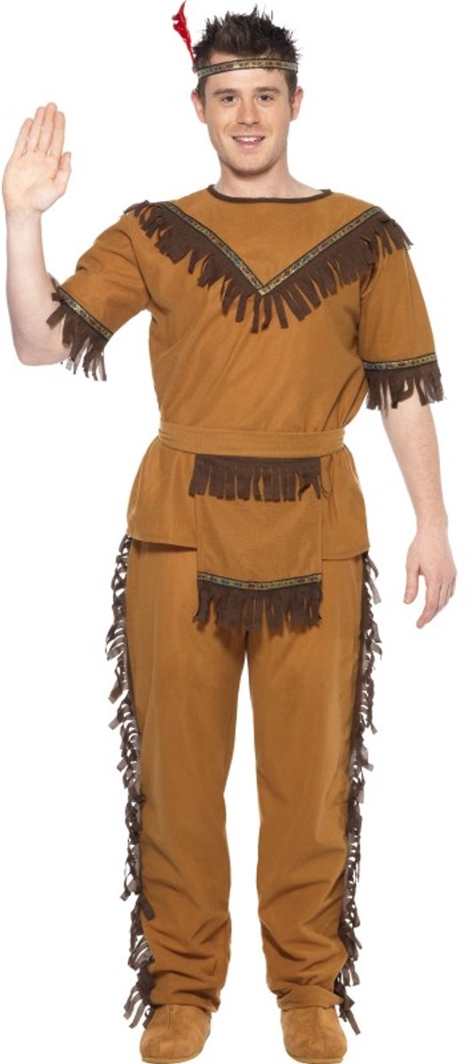 Indianen Wild West kostuum - Heren verkleedkleding - Maat M - 48-50