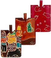 Handspiegel - Verzorging - Geitenleer - Multi - Ovaal - India - Sarana