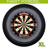 Dartbord met Verlichting Voordeelpakket (Zwart) + Blade 5 + Lena DeLuxe XL