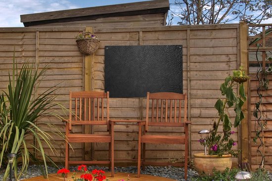 Décoration de jardin Cuir - Marron - Structure - Design - Aspect cuir - 60x40 cm - Poster jardin - Toile jardin - Poster extérieur