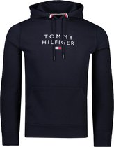 Tommy Hilfiger Sweater Blauw Normaal - Maat M - Heren - Herfst/Winter Collectie - Katoen;Polyester