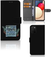 Telefoonhoesje Geschikt voor Samsung Galaxy A03s Wallet Bookcase met Quotes Boho Beach