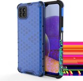Voor Samsung Galaxy A22 5G Schokbestendige Honingraat PC + TPU Beschermhoes (Blauw)