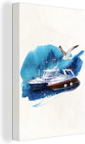 Peintures Toile Bateau - Vogel - Water - 20x30 cm - Décoration murale