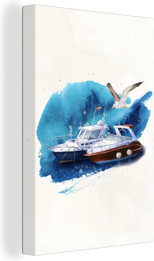 Peintures Toile Bateau - Vogel - Water - 20x30 cm - Décoration murale