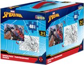 kleurpuzzel 2-in-1 Spider-Man meisjes 50 x 35 cm 4-delig