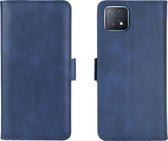 OPPO A73 5G Hoesje - Mobigear - Slim Magnet Serie - Kunstlederen Bookcase - Blauw - Hoesje Geschikt Voor OPPO A73 5G