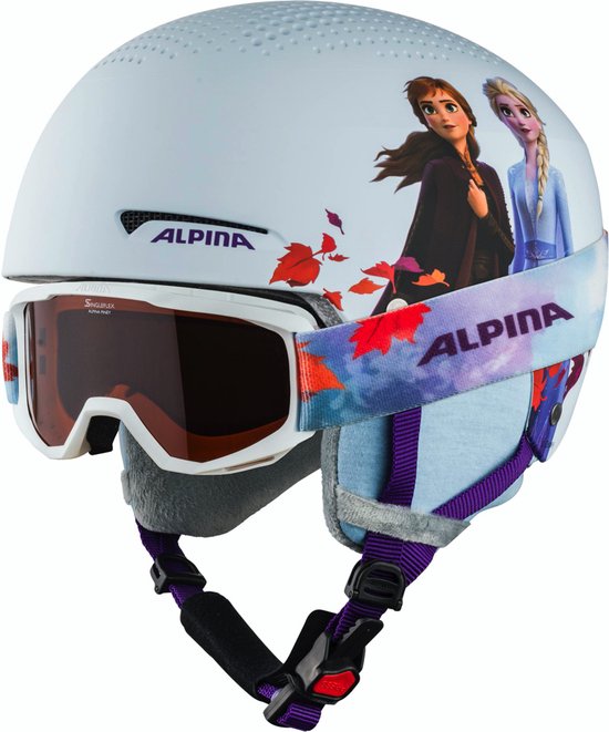 Alpina Zupo Disney Skihelm + Piney Skibril | Frozen | | Maat: 48 - 52 cm