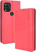 Voor Motorola Moto G Stylus 5G 2021 Magnetische Gesp Retro Crazy Horse Textuur Horizontale Flip Lederen Case met Houder & Kaartsleuven & Fotolijst (Rood)