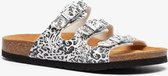 Hush Puppies dames bio slippers met luipaardprint - Wit - Maat 41