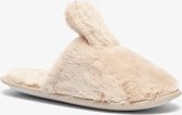Thu!s dames pantoffels met konijnenoortjes - Beige - Maat 39/40 - Sloffen