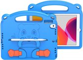 iPad 10.2 2019/2020 Hoes - Schokbestendige case met handvat - Panda Series - Licht Blauw