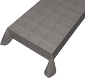 Gecoat tafellinnen Dean Antraciet -  140 x 200 cm - Grijs tafellaken - Tafelkleed plastic - Voor buiten en binnen - Verschillende maten - Geleverd in een koker