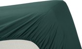 Ambiante Cotton Uni - Hoeslaken - Lits-jumeaux - 200x200 cm - Dark Green
