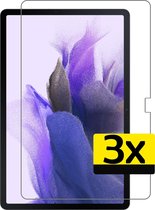 Samsung Galaxy Tab S7 FE Screenprotector Gehard Glas (12,4 inch) - 3 stuks