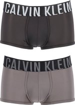 Calvin Klein INTENSE POWER Micro low rise trunk (2-pack) - microfiber heren boxer kort - zwart en grijs - Maat: S