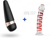 Satisfyer Pro 3 - Clitorisstimulator + Glazen G-Spot Dildo
