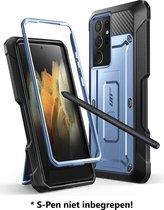 Supcase UB Pro Samsung S21 Ultra met S-Pen Houder - metallic Blauw