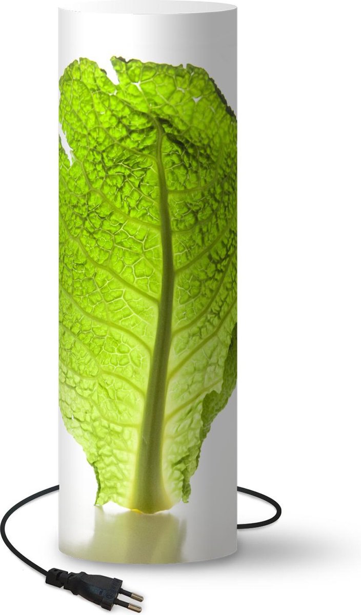Lamp - Nachtlampje - Tafellamp slaapkamer - Doorzichtige sla - 70 cm hoog - Ø22.3 cm - Inclusief LED lamp