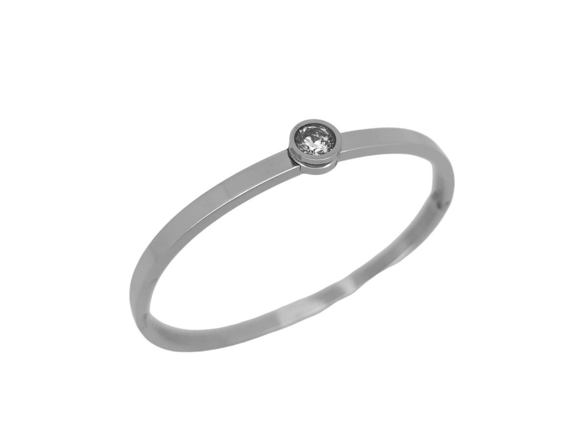 Dames Armband - Zilverkleur - Strass - Gepolijst Stainless Steel - Br 19 cm