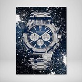 DEVICI Motiverende Wanddecoratie - Muurdecoratie - Audemars Piguet Royal Oak Chronograph Courageous - Canvas Wall Art Ingelijste Wanddecoratie Kantoor Ingelijste Kunstposters & Kunstprints