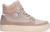 Wysh Nikkie Hoge sneakers - Leren Sneaker - Meisjes - Taupe - Maat 38