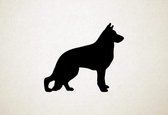 German Sheprador - Silhouette hond - S - 45x52cm - Zwart - wanddecoratie