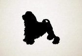 Lowchen - Silhouette hond - L - 75x84cm - Zwart - wanddecoratie