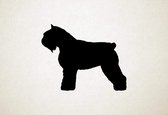 Bouvier Des Flandres - Silhouette hond - L - 75x95cm - Zwart - wanddecoratie