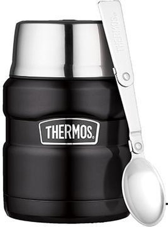 Thermos King voedseldrager - 47 cl - Mat zwart - Thermos