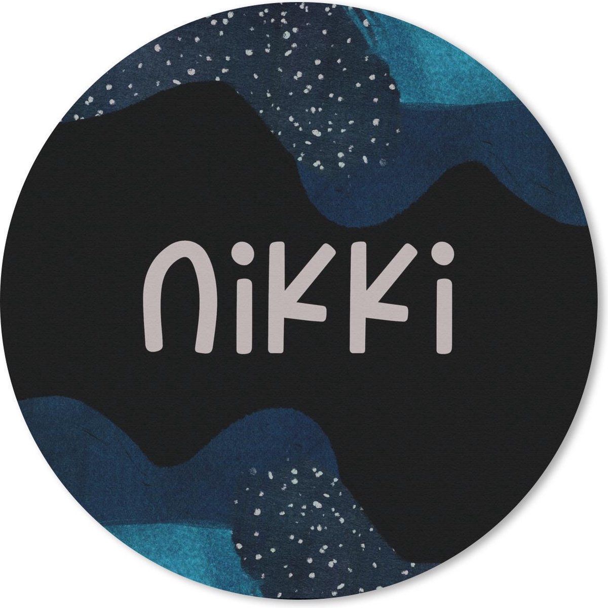 Muismat rond 50x50 cm - Mousepad Nikki - Pastel - Meisje - Ronde muismatten