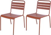 MaximaVida chaise de jardin en métal Max XXL rouille-brun - 2 pièces