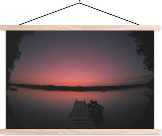 Porte-affiche avec affiche - Affiche scolaire - Bateau - Échafaudage - Arbre - 150x100 cm - Lattes transparentes