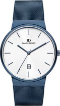 Danish Design TÅGE IQ69Q971 - Horloge Heren - Blauw - Luxe - Analoog - Rond - Leer - 40 mm
