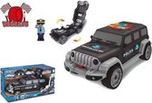 Politieauto Jeep met geluid (35,5 x 18 x 19,8 cm)