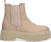 Sacha - Dames - Beige nubuck chelsea boots - Maat 37