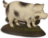 Deurstop - Varken - Een deurstop in de vorm van een varken gemaakt van gietzijzer - 20,5 cm hoog
