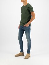 Purewhite -  Heren Regular Fit    T-shirt  - Groen - Maat XS
