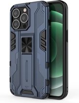 Supersonic PC + TPU schokbestendige beschermhoes met houder voor iPhone 13 Pro (blauw)