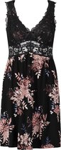 Hunkemöller Dames Nachtmode Slipdress Nora Lace  - Zwart - maat XL