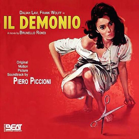 Daliah Lavi in 'Il Demonio', met een schaar, originele soundtrack van Piero Piccioni.