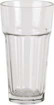 Clayre & Eef Waterglas Ø 8*15 cm / 320 ml Transparant Glas Drinkbeker Drinkglas