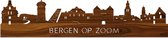 Skyline Bergen op Zoom Palissander hout - 80 cm - Woondecoratie design - Wanddecoratie - WoodWideCities