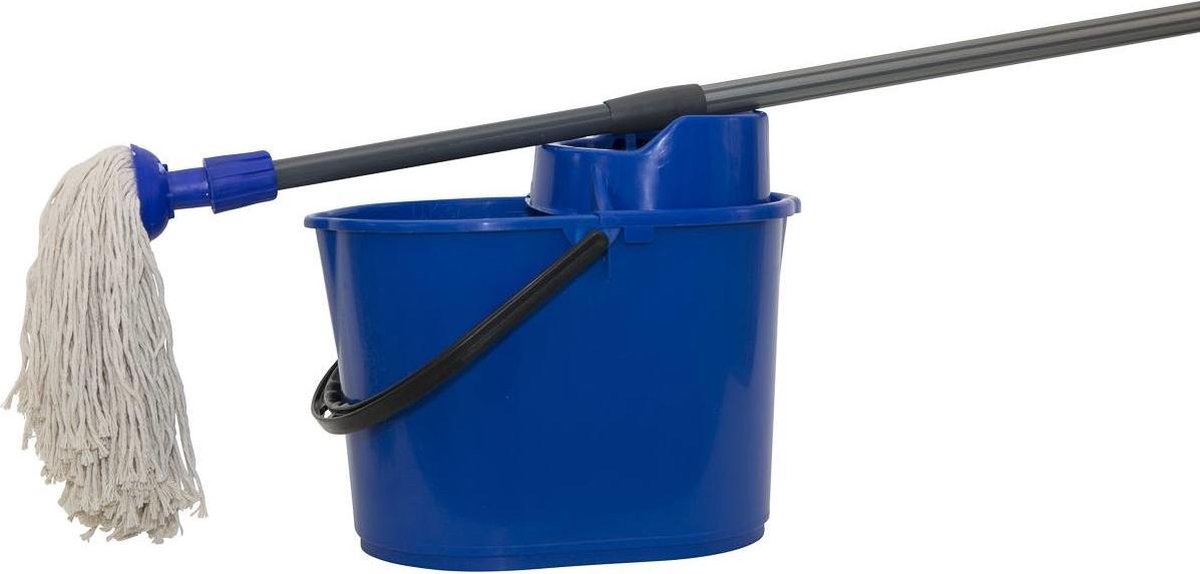 Mopemmer 12L met korf, steel en spaanse mop