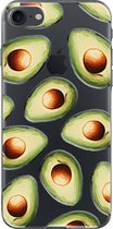 Apple iPhone SE Telefoonhoesje - Transparant Siliconenhoesje - Flexibel - Met Voedselprint - Avocado