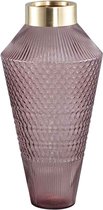 PTMD Siv Ronde Vaas - H31 x Ø16 cm - Glas - Roze