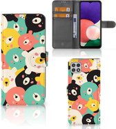 Wallet Bookcase Geschikt voor Samsung Galaxy A22 5G Telefoonhoesje Bears