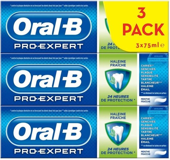 Oral-B Tandpasta Pro Expert Fresh Breath 3 x 75 ml