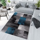 Tapiso Jawa Vloerkleed Grijs Antraciet Blauw Modern Tapijt Maat- 160x220